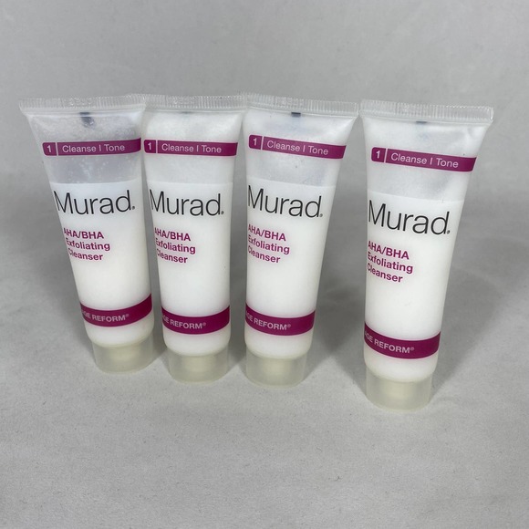 Murad  AHA/BHA Exfoliating Cleanser Travel Size 1 oz (Pack pf 4) - Picture 1 of 3